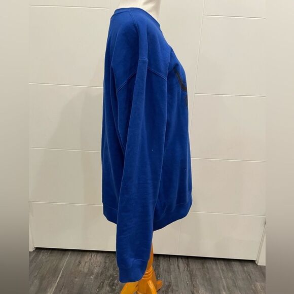 Scottish cow crewneck sweater, royal blue - Picture 3 of 5